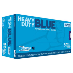 heavy duty blue nitrile gloves box